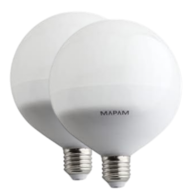 X10 Lampadina led E27 globo G80 8W luce fredda naturale calda bulbo sfera palla Mapam