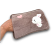 Borsa Acqua Calda Elettrica Scalda mani piedi Ricaricabile Scaldino peluche con tasca morbido con coniglio cuore