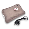Borsa Acqua Calda Elettrica Scalda mani piedi Ricaricabile Scaldino peluche con tasca morbido con coniglio cuore
