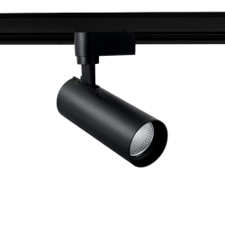 Faretto proiettore led 15W Nero orientabile per binario monofase direzionabile luce calda naturale bianca CCT
