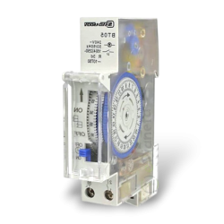 Timer analogico temporizzatore luci 24 ore 1 modulo da quadro elettrico su guida din