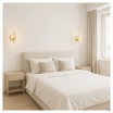 Applique da Parete LED Oro 6W Moderno Lampada da Muro con Struttura Trasparente Verticale Luce Bianca Naturale Calda per Interni