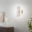 Applique da Parete LED Oro 6W Moderno Lampada da Muro con Struttura Trasparente Verticale Luce Bianca Naturale Calda per Interni