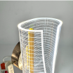 Applique da Parete LED Oro 6W Moderno Lampada da Muro con Struttura Trasparente Verticale Luce Bianca Naturale Calda per Interni