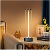 Lampada da tavolo scrivania LED 3W oro grigio ricaricabile touch con filo luminoso magnetico cilindro per ristorante bar