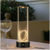 Lampada da tavolo scrivania LED 3W oro grigio ricaricabile touch con filo luminoso magnetico cilindro per ristorante bar