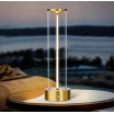 Lampada da tavolo scrivania LED 3W oro grigio ricaricabile touch con filo luminoso magnetico cilindro per ristorante bar
