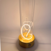 Lampada da tavolo scrivania LED 3W oro grigio ricaricabile touch con filo luminoso magnetico cilindro per ristorante bar