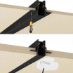 Binario magnetico nero 2m 48V da incasso cartongesso parete soffitto per faretti led con copertura