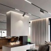Connettore angolare per collegamento binario magnetico 48V da incasso cartongesso giunzione angolo curva nero