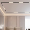 Connettore angolare per collegamento binario magnetico 48V da incasso cartongesso giunzione angolo curva nero