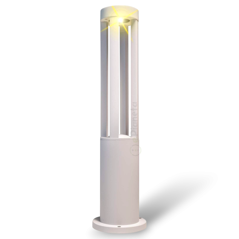 Lampione da giardino LED 12W per esterno lampioncino moderno bianco impermeabile IP65