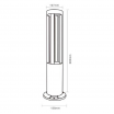Lampione da giardino LED 12W per esterno lampioncino moderno bianco impermeabile IP65