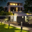 Lampione da giardino LED 12W per esterno lampioncino moderno nero impermeabile IP65