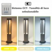 Lampione da giardino LED 12W per esterno lampioncino moderno grigio impermeabile IP65