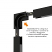 Connettore giunzione angolare a L angolo curva interna nero per collegamento binario magnetico a superficie 48V