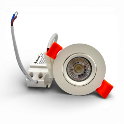 Faretto LED COB da incasso cartongesso 5W tondo luce naturale 4000k foro Ø 52mm driver incluso