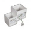 Applique cubo doppia luce led attacco G9 in gesso lampada da soffitto quadrata moderno bianco verniciabile
