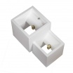 Applique cubo doppia luce led attacco G9 in gesso lampada da soffitto quadrata moderno bianco verniciabile