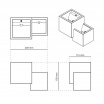 Applique cubo doppia luce led attacco G9 in gesso lampada da soffitto quadrata moderno bianco verniciabile