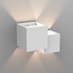 Applique cubo doppia luce led attacco G9 in gesso lampada da soffitto quadrata moderno bianco verniciabile