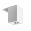 Portafaretto a cubo in gesso da soffitto 110mm verniciabile lampada quadrata con attacco GU10