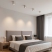 Portafaretto a cubo in gesso da soffitto 110mm verniciabile lampada quadrata con attacco GU10