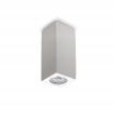Portafaretto a cubo in gesso da soffitto 140mm verniciabile lampada quadrata con attacco GU10