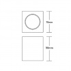 Portafaretto a cubo in gesso da soffitto 90mm verniciabile lampada quadrata con attacco GU10