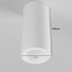 Portafaretto cilindrico in gesso da soffitto 140mm verniciabile lampada a cilindro con attacco GU10