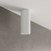 Portafaretto cilindrico in gesso da soffitto 140mm verniciabile lampada a cilindro con attacco GU10