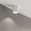 Portafaretto cilindrico in gesso da soffitto 90mm verniciabile lampada a cilindro con attacco GU10