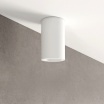 Portafaretto cilindrico in gesso da soffitto 110mm verniciabile lampada a cilindro con attacco GU10