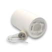 Portafaretto cilindrico in gesso da soffitto 110mm verniciabile lampada a cilindro con attacco GU10