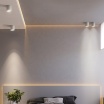 Portafaretto cilindrico in gesso da soffitto 110mm verniciabile lampada a cilindro con attacco GU10