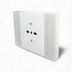 Placche interruttore prese frutti elettrici supporti Bianco stile simile living now compatibili con scatole standard 503 504 506
