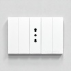 Placche interruttore prese frutti elettrici supporti Bianco stile simile living now compatibili con scatole standard 503 504 506