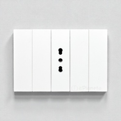 Placche interruttore prese frutti elettrici supporti Bianco stile simile living now compatibili con scatole standard 503 504 506