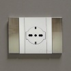 Placche interruttore prese frutti elettrici supporti Sabbia stile simile living now compatibili con scatole standard 503 504 506