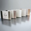 Placche interruttore prese frutti elettrici supporti Sabbia stile simile living now compatibili con scatole standard 503 504 506