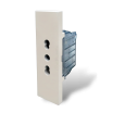 Placche interruttore prese frutti elettrici supporti Sabbia stile simile living now compatibili con scatole standard 503 504 506