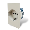 Placche interruttore prese frutti elettrici supporti Sabbia stile simile living now compatibili con scatole standard 503 504 506