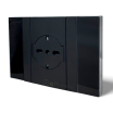 Placche interruttore prese frutti elettrici supporti Nero stile simile living now compatibili con scatole standard 503 504 506