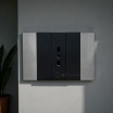 Placche interruttore prese frutti elettrici supporti Nero stile simile living now compatibili con scatole standard 503 504 506