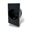 Placche interruttore prese frutti elettrici supporti Nero stile simile living now compatibili con scatole standard 503 504 506