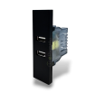 Placche interruttore prese frutti elettrici supporti Nero stile simile living now compatibili con scatole standard 503 504 506