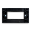 Placche interruttore prese frutti elettrici supporti Nero stile simile living now compatibili con scatole standard 503 504 506