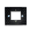 Placche interruttore prese frutti elettrici supporti Nero stile simile living now compatibili con scatole standard 503 504 506