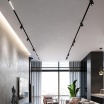 Faretto proiettore led 20W nero magnetico orientabile per binario 48V direzionabile luce calda naturale bianca