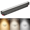 Faretto proiettore a barra lineare led 14W nero magnetico copertura opaca per binario monofase 48V luce calda naturale bianca